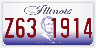 IL license plate Z631914