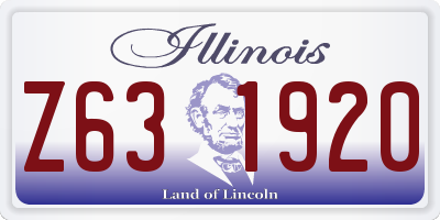IL license plate Z631920