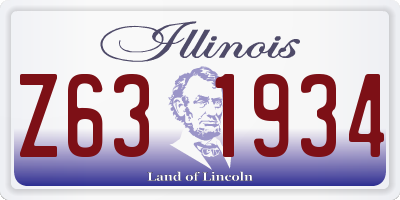 IL license plate Z631934
