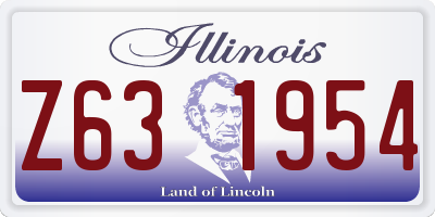 IL license plate Z631954