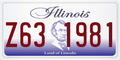 IL license plate Z631981