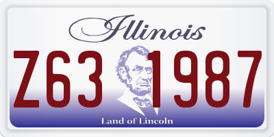 IL license plate Z631987