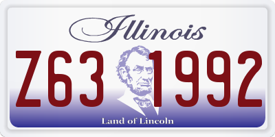 IL license plate Z631992