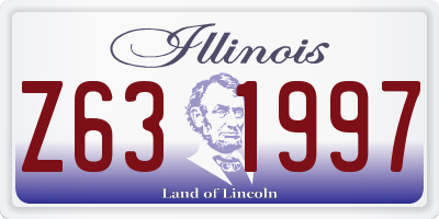 IL license plate Z631997