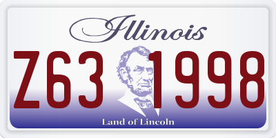 IL license plate Z631998