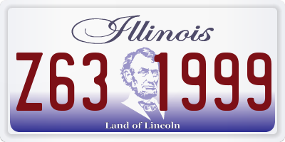 IL license plate Z631999