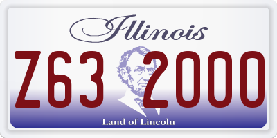 IL license plate Z632000