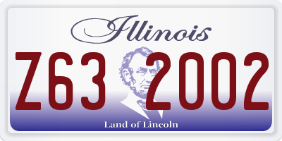 IL license plate Z632002