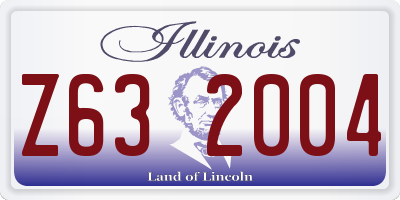 IL license plate Z632004