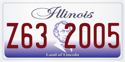 IL license plate Z632005