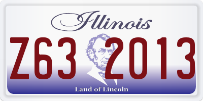 IL license plate Z632013