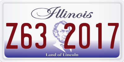 IL license plate Z632017
