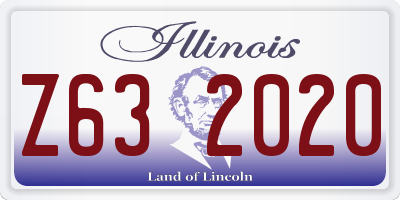 IL license plate Z632020