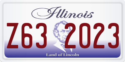 IL license plate Z632023