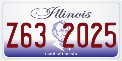 IL license plate Z632025