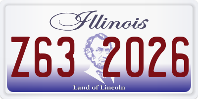 IL license plate Z632026