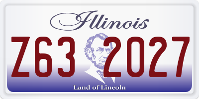 IL license plate Z632027