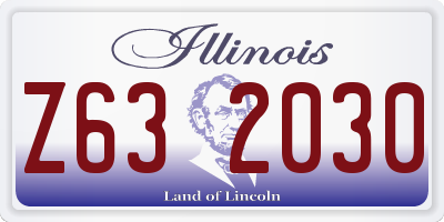 IL license plate Z632030