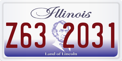 IL license plate Z632031