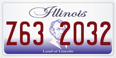 IL license plate Z632032