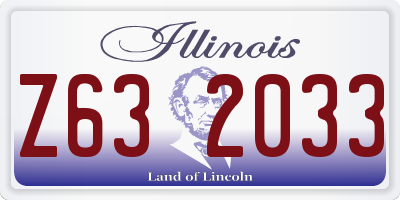 IL license plate Z632033
