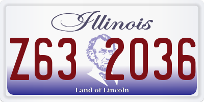 IL license plate Z632036