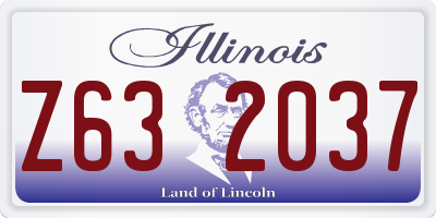 IL license plate Z632037