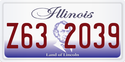 IL license plate Z632039
