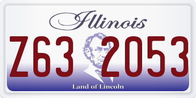 IL license plate Z632053