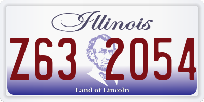 IL license plate Z632054
