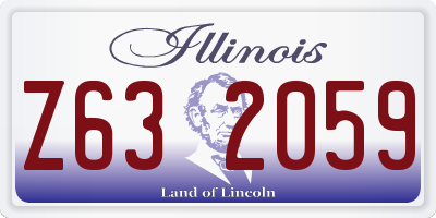 IL license plate Z632059
