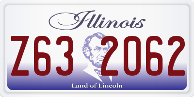 IL license plate Z632062
