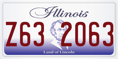 IL license plate Z632063