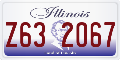 IL license plate Z632067