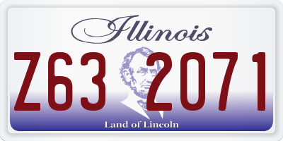 IL license plate Z632071