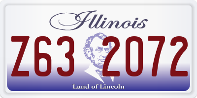 IL license plate Z632072