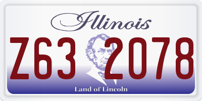 IL license plate Z632078