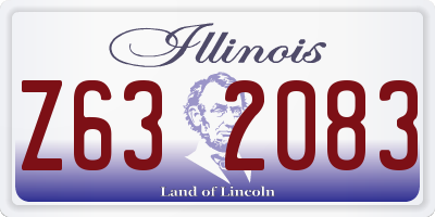 IL license plate Z632083