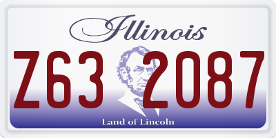 IL license plate Z632087