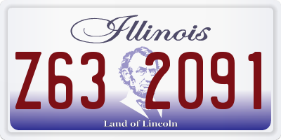 IL license plate Z632091