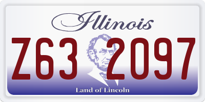 IL license plate Z632097