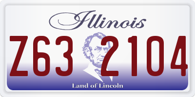 IL license plate Z632104