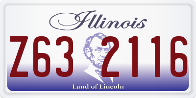 IL license plate Z632116