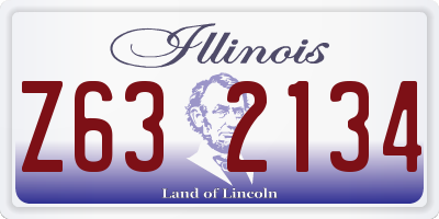 IL license plate Z632134