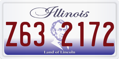 IL license plate Z632172