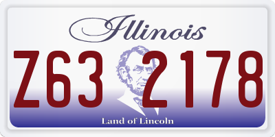 IL license plate Z632178