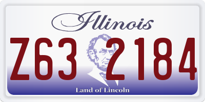 IL license plate Z632184