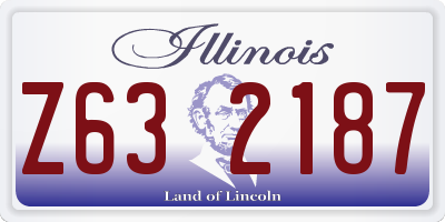 IL license plate Z632187