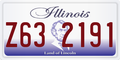 IL license plate Z632191