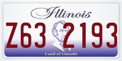 IL license plate Z632193